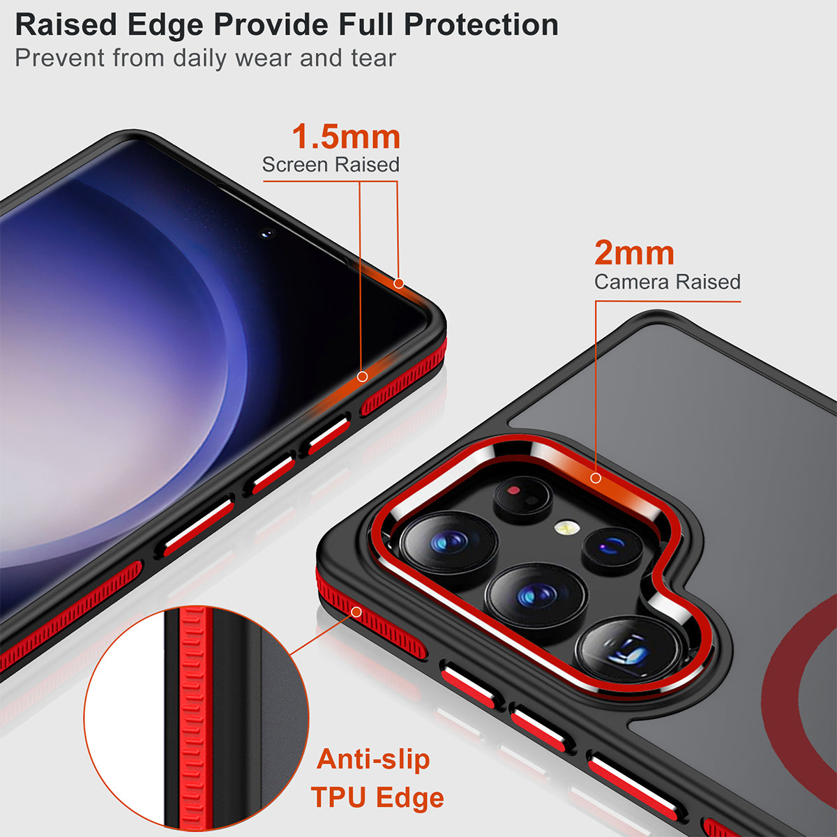 MALEWOLF for Samsung Galaxy S25 Ultra Case, Non-Slip S25 Ultra Phone Case Compatible with Magsafe, Drop Resistant Matte Translucent Cover, Scratchproof Magnetic Case for Galaxy S25 Ultra
