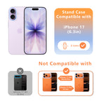 MALEWOLF Magnetic & Kickstand for iPhone 17 Case, [Compatible with Magsafe] [Military Grade Protection] Slim Translucent Cover, Shockproof Phone Case for iPhone 17 6.3 Inch