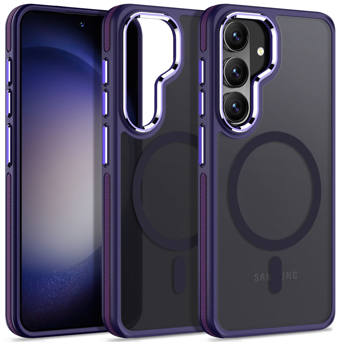 MALEWOLF Case for Samsung Galaxy S26 Compatible with Magsafe, Translucent Magnetic Cover [Military Grade Protection] [Anti-Slip Technology], Color Hybrid Galaxy S26 Phone Case