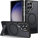 Galaxy S23 Ultra Slim Magnetic Case, Kickstand Design Shockproof TPU Cover