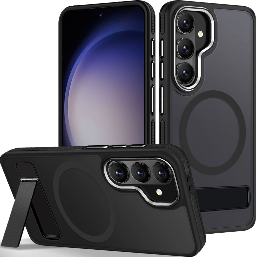 MALEWOLF Stand Case for Samsung Galaxy S26 Compatible with Magsafe, Translucent Magnetic Cover [Military Grade Protection] [Anti-Slip Technology], Color Hybrid Galaxy S26 Phone Case