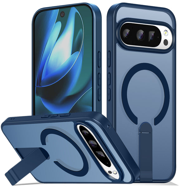MALEWOLF for Google Pixel 9 Pro XL Case Magnetic, Slim Cover [Kickstand] [Compatible with Magsafe], Anti-yellowing & Durable TPU Back, Shockproof Bumper Protection for Pixel 9 ProXL Phone Case