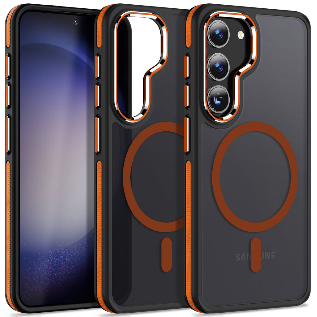 MALEWOLF for Samsung S23 Case, Compatible with MagSafe, Magnetic Phone Case for Galaxy S23, [Translucent Matte] [Anti-Slip] Full-Body Protection, Slim Translucent Cover