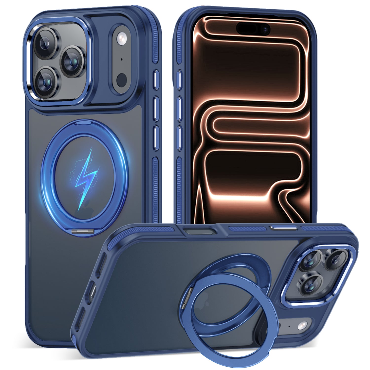 MALEWOLF Magnetic Stand for iPhone 17 Pro Max Case, Compatible with Magsafe, Anti-Slip Cover with Military-Grade Protection, Slim Phone Case for iPhone 17 Pro Max