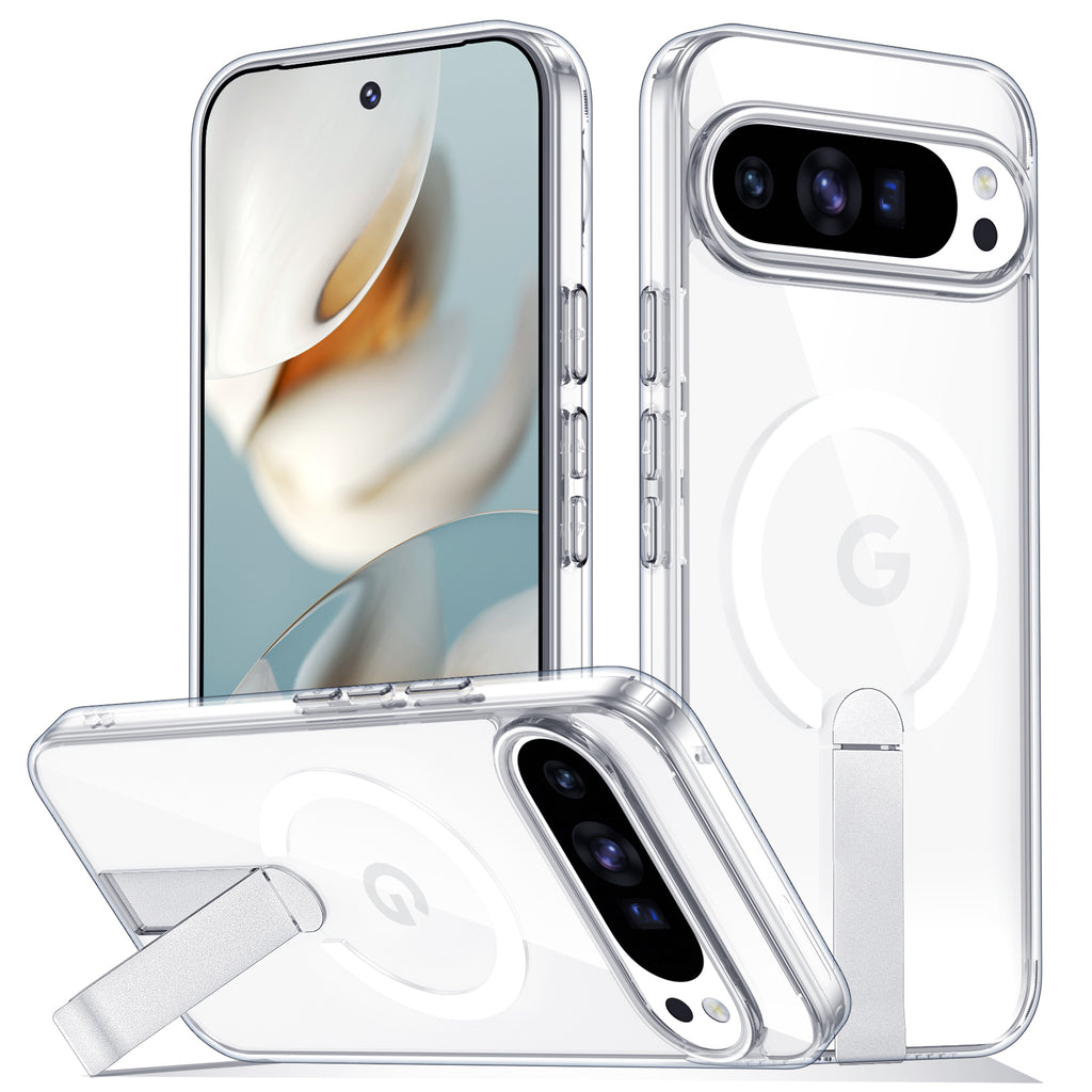 MALEWOLF for Google Pixel 9 Pro XL Case Magnetic, Slim Cover [Kickstand] [Compatible with Magsafe], Anti-yellowing & Durable TPU Back, Shockproof Bumper Protection for Pixel 9 ProXL Phone Case