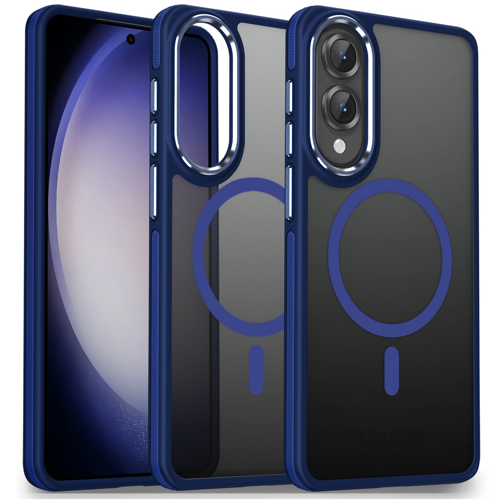 MALEWOLF Case for Samsung Galaxy S25 Edge, Matte Translucent Magnetic Cover [Compatible with Magsafe] [Anti-Slip Grip], Military Grade Shockproof Hybrid Color Galaxy S25 Edge Phone Case