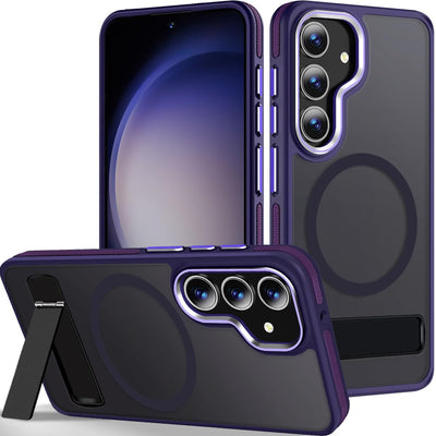 MALEWOLF for Samsung Galaxy S24 Plus Case with [Invisible Stand], Compatible with MagSafe, Strong Magnetic & Kickstand, Drop Protection Slim Matte Phone Case for Galaxy S24+