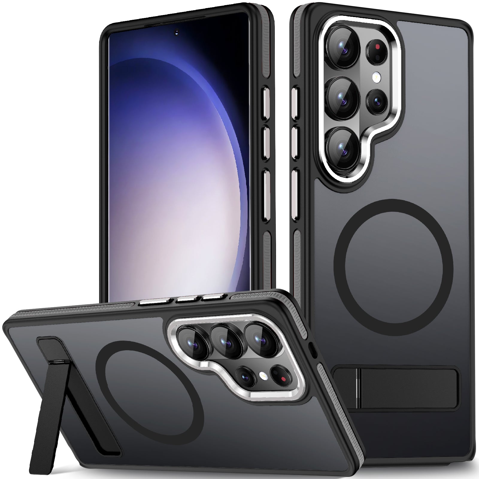 MALEWOLF Case for Samsung Galaxy S26 Ultra with Stand, Compatible with Magsafe, Mil-Grade Shockproof Protection & Non-Slip Matte Cover Phone Case for Galaxy S26 Ultra