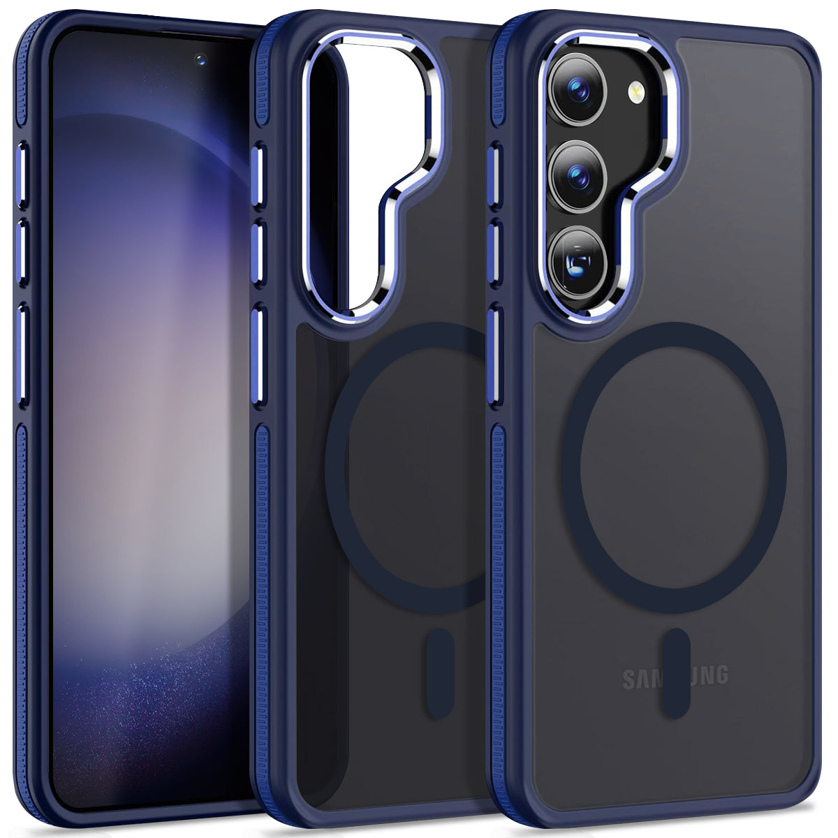 MALEWOLF for Samsung S23 Case, Compatible with MagSafe, Magnetic Phone Case for Galaxy S23, [Translucent Matte] [Anti-Slip] Full-Body Protection, Slim Translucent Cover