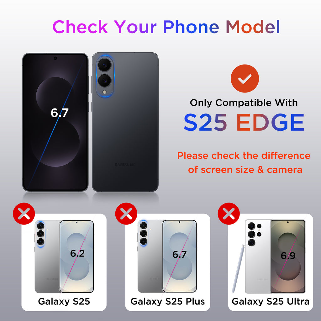 MALEWOLF Case for Samsung Galaxy S25 Edge, Matte Translucent Magnetic Cover [Compatible with Magsafe] [Anti-Slip Grip], Military Grade Shockproof Hybrid Color Galaxy S25 Edge Phone Case
