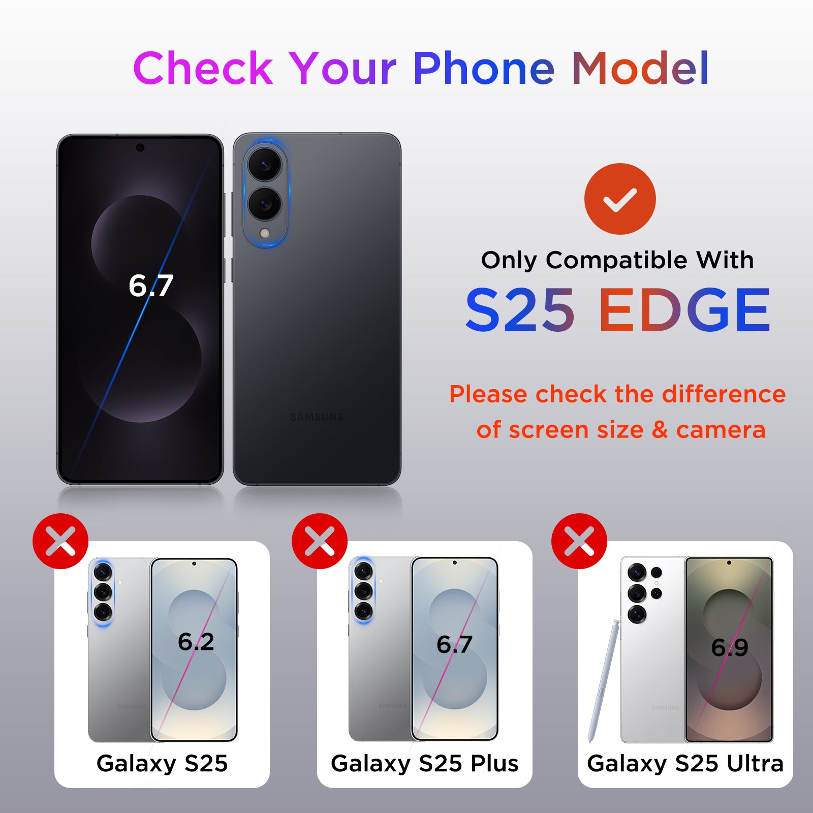 MALEWOLF Case for Samsung Galaxy S25 Edge, Matte Translucent Magnetic Cover [Compatible with Magsafe] [Anti-Slip Grip], Military Grade Shockproof Hybrid Color Galaxy S25 Edge Phone Case