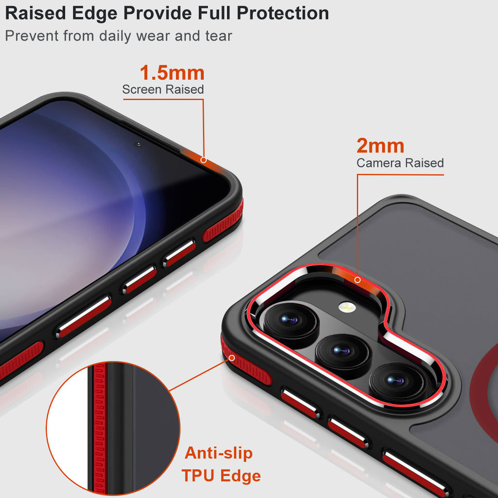 MALEWOLF Case for Samsung Galaxy S26 Compatible with Magsafe, Translucent Magnetic Cover [Military Grade Protection] [Anti-Slip Technology], Color Hybrid Galaxy S26 Phone Case