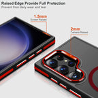 MALEWOLF Magnetic for Samsung Galaxy S23 Ultra Case, Anti-Skid Edge Phone Cover Compatible with Magsafe, Silky Translucent Matte Back Drop-Proof Slim Case for Galaxy S23 Ultra 5G