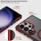 Galaxy S25 Ultra Rugged Magnetic Case, Anti-Slip Shockproof Cover with Kickstand