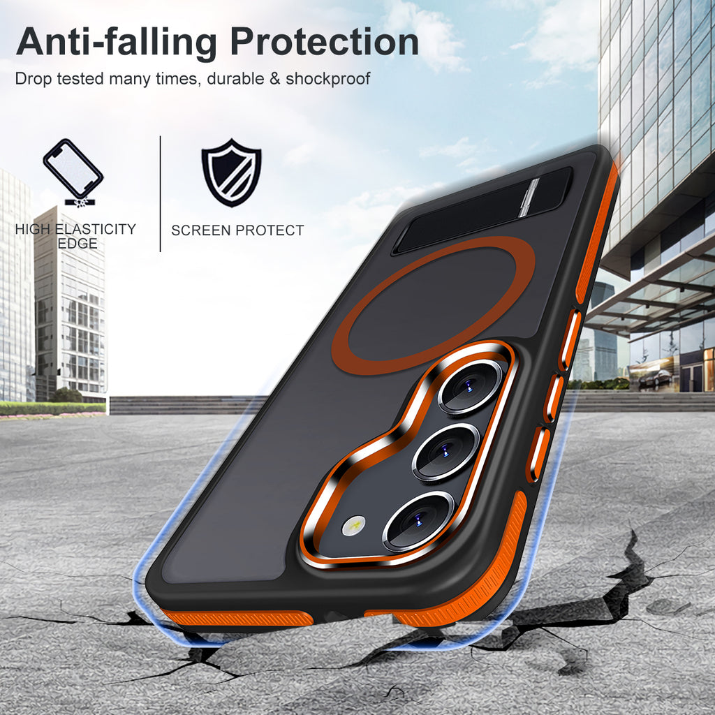 MALEWOLF for Samsung Galaxy S23+ Plus Case [Invisible Stand], Compatible with MagSafe, Drop Protection, Strong Magnetic & Seamless for Galaxy S23 Plus Case, Slim Frosted Matte Case