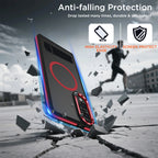 MALEWOLF for Samsung Galaxy S25 Edge Case, Non-Slip Phone Case with Invisible Kickstand [Fits for Magsafe], Ultra Slim Translucent Cover for Galaxy S25 Edge, Mil-Grade Drop Protection