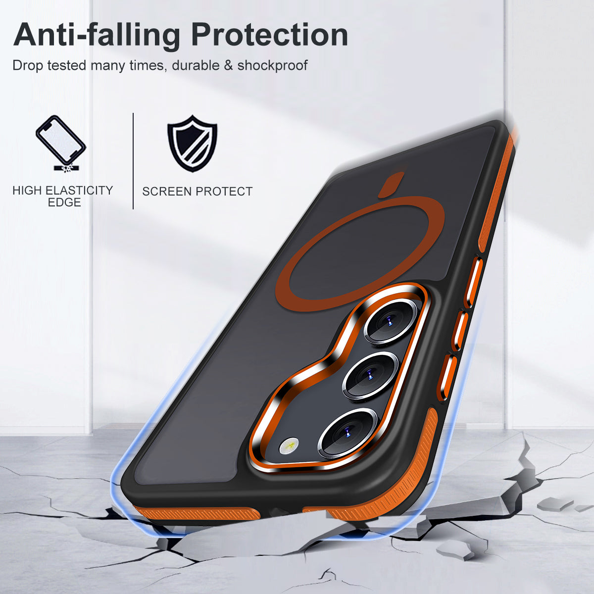 MALEWOLF for Samsung S23 Case, Compatible with MagSafe, Magnetic Phone Case for Galaxy S23, [Translucent Matte] [Anti-Slip] Full-Body Protection, Slim Translucent Cover