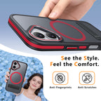 MALEWOLF Magnetic & Kickstand for iPhone 17 Case, [Compatible with Magsafe] [Military Grade Protection] Slim Translucent Cover, Shockproof Phone Case for iPhone 17 6.3 Inch