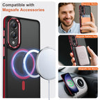 MALEWOLF Case for Samsung Galaxy S25 Edge, Matte Translucent Magnetic Cover [Compatible with Magsafe] [Anti-Slip Grip], Military Grade Shockproof Hybrid Color Galaxy S25 Edge Phone Case