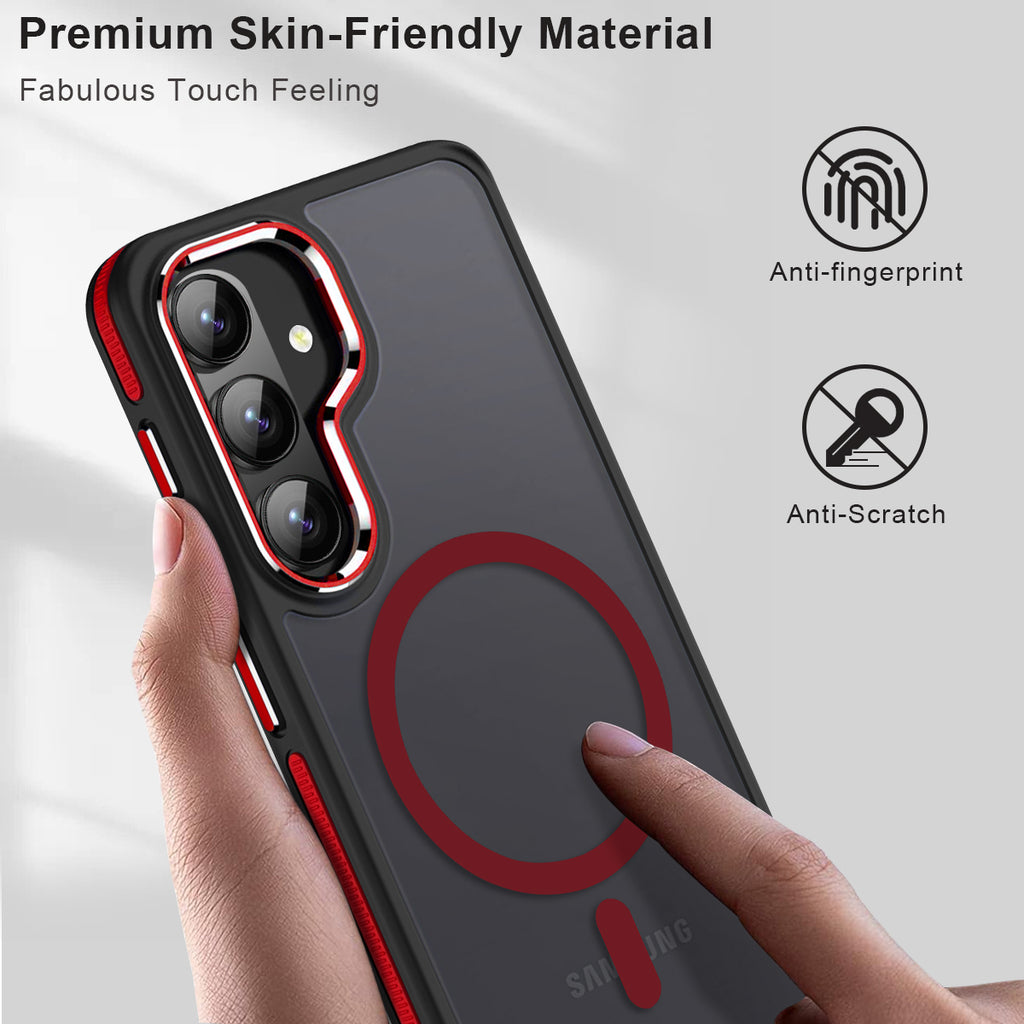 MALEWOLF Case for Samsung Galaxy S26 Compatible with Magsafe, Translucent Magnetic Cover [Military Grade Protection] [Anti-Slip Technology], Color Hybrid Galaxy S26 Phone Case