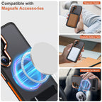 MALEWOLF for Samsung Galaxy S23 Case with Stand, Compatible with Magsafe, Strong Magnetic Phone Case for Galaxy S23, Mil-Grade Protection for Non-Slip Matte Translucent Cover