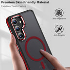 MALEWOLF for Samsung Galaxy S25 Plus/S25+ Case, Skin-Friendly Matte S25 Plus Phone Case Fits for Magsafe, Color Hybrid Translucent Cover Anti-Slip TPU Edge Shockproof Galaxy S25+ Case