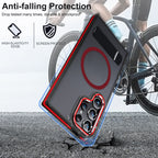 Galaxy S23 Ultra Slim Magnetic Case, Kickstand Design Shockproof TPU Cover