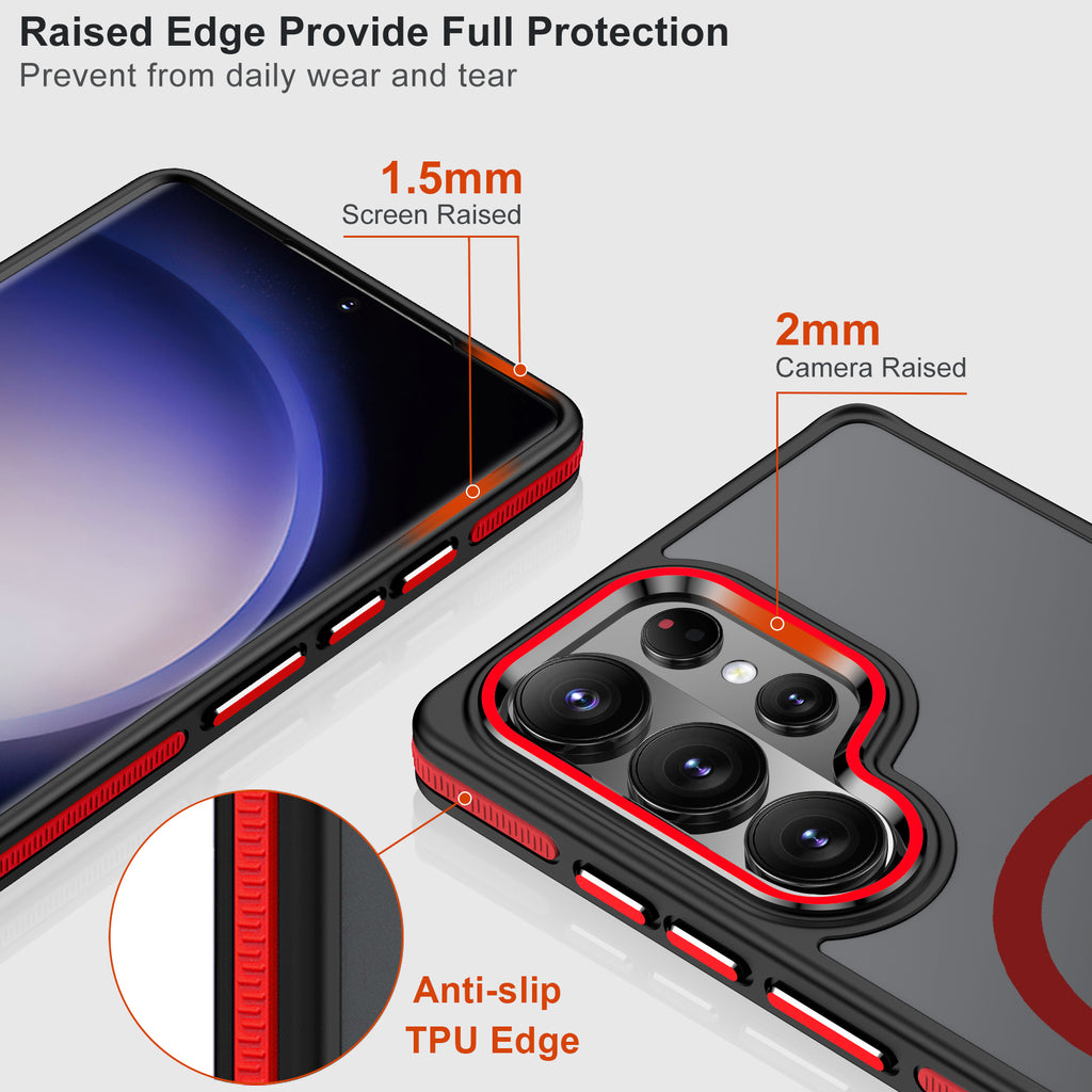 Galaxy S26 Ultra Magnetic Case – Slim Color Hybrid Matte Anti-Slip MagSafe Protective Cover