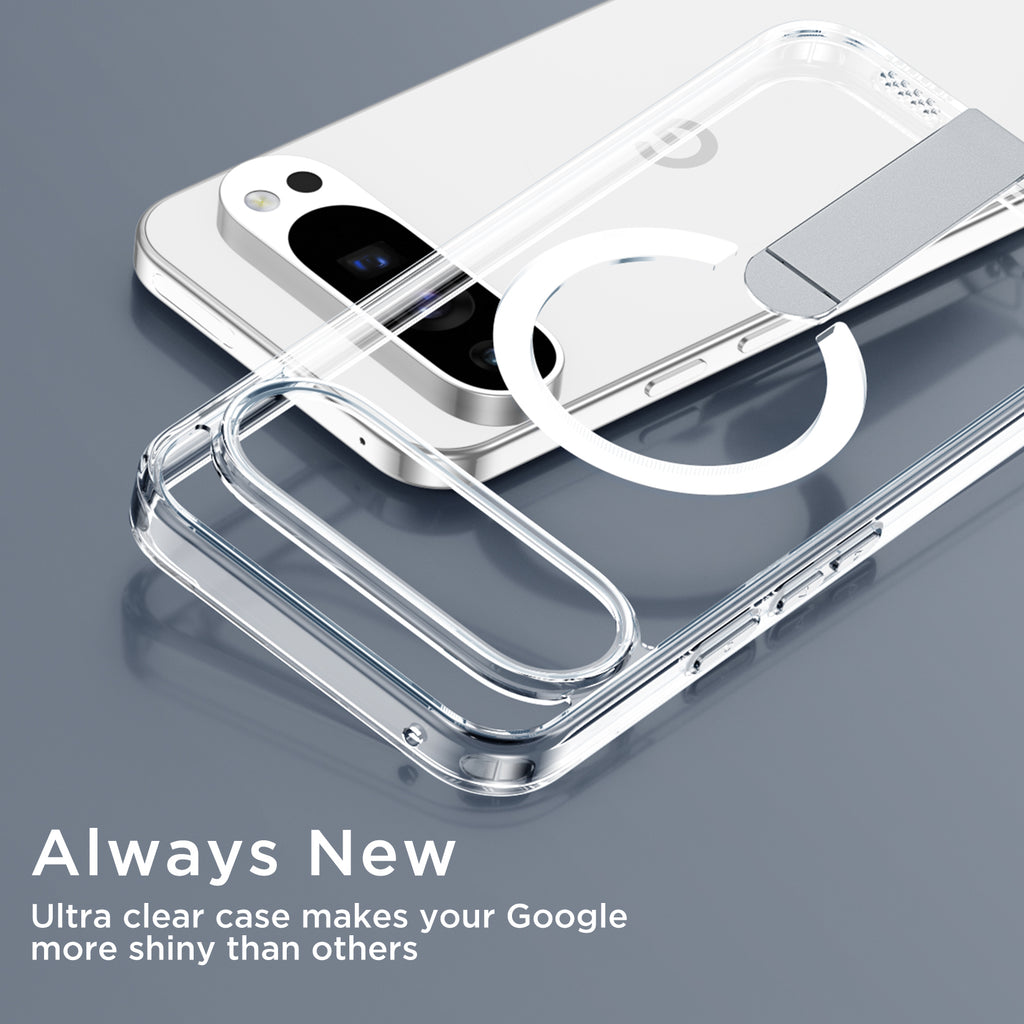 Google Pixel 9/9 Pro Case with Stand, Magnetic Shockproof Protective Case