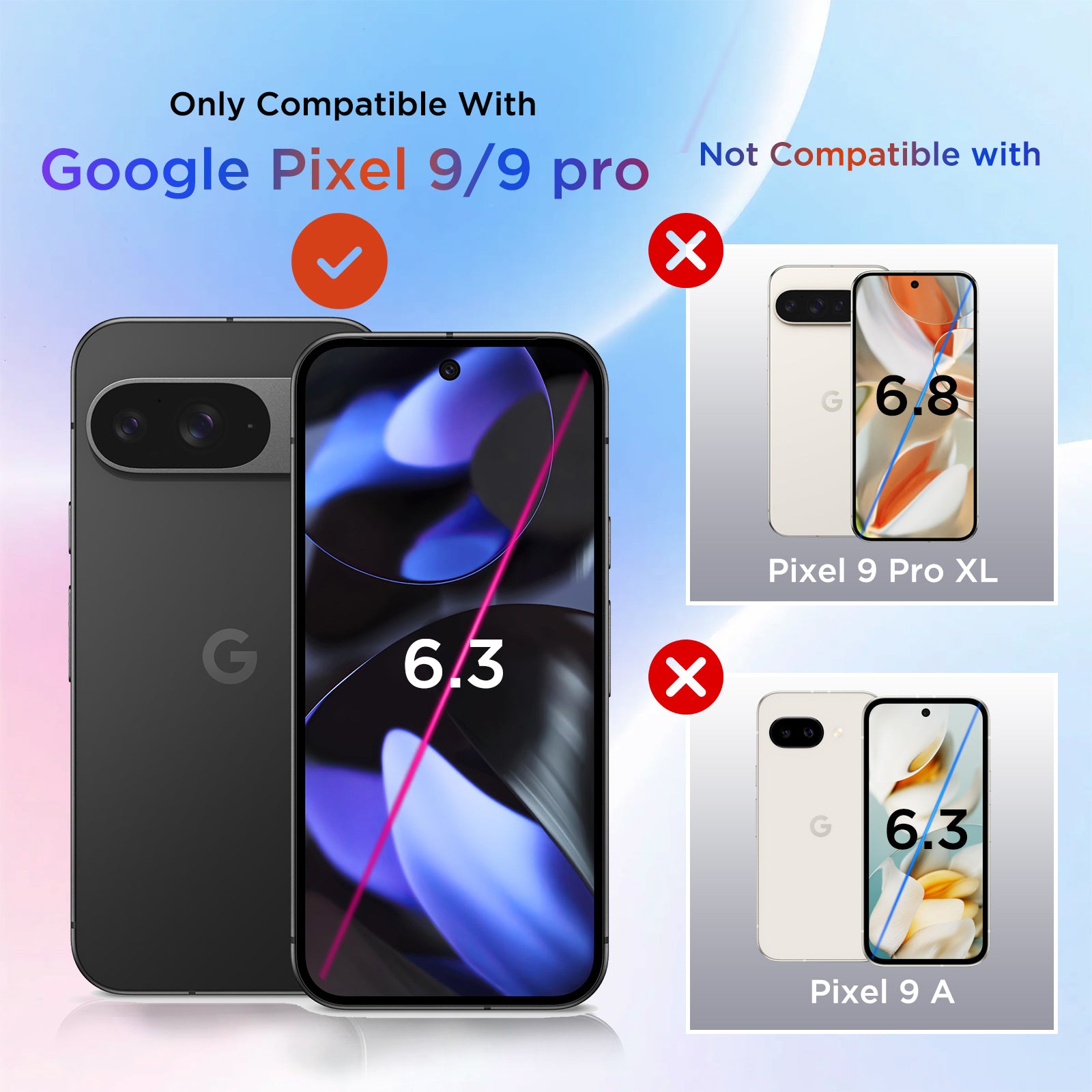 Google Pixel 9/9 Pro Case with Stand, Magnetic Shockproof Protective Case