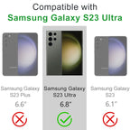MALEWOLF Magnetic for Samsung Galaxy S23 Ultra Case, Anti-Skid Edge Phone Cover Compatible with Magsafe, Silky Translucent Matte Back Drop-Proof Slim Case for Galaxy S23 Ultra 5G