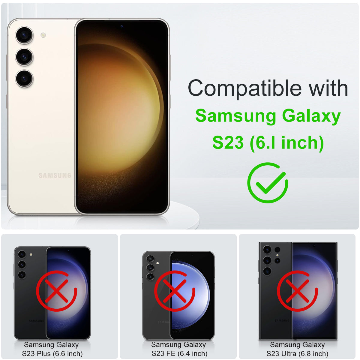 MALEWOLF for Samsung S23 Case, Compatible with MagSafe, Magnetic Phone Case for Galaxy S23, [Translucent Matte] [Anti-Slip] Full-Body Protection, Slim Translucent Cover