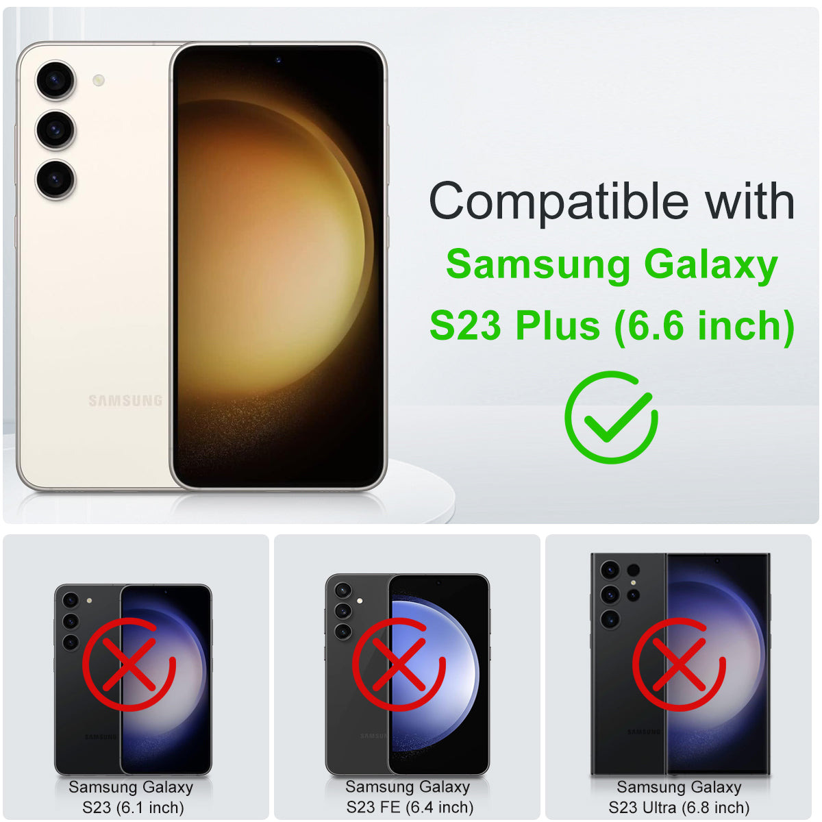 MALEWOLF Case for Samsung Galaxy S23 Plus, Compatible with Magsafe, Magnetic Cover with Anti-Slip Edge, Shockproof Translucent Color Hybrid Phone Case for Galaxy S23+ 5G