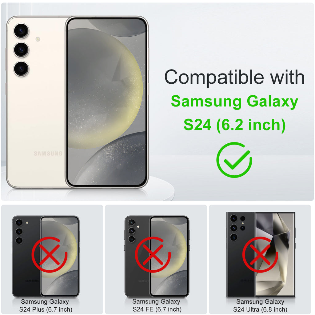 MALEWOLF for Samsung Galaxy S24 Case, [Built-in Stand] Anti-Skid TPU Edge & Matte Translucent S24 Cover, Compatible with Magsafe, Slim Shockproof Magnetic Phone Case for S24 5G