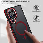 MALEWOLF for Samsung Galaxy S25 Ultra Case, Non-Slip S25 Ultra Phone Case Compatible with Magsafe, Drop Resistant Matte Translucent Cover, Scratchproof Magnetic Case for Galaxy S25 Ultra