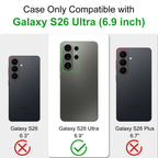 MagSafe Magnetic Case for Samsung Galaxy S26 Ultra with Metal Hidden Stand