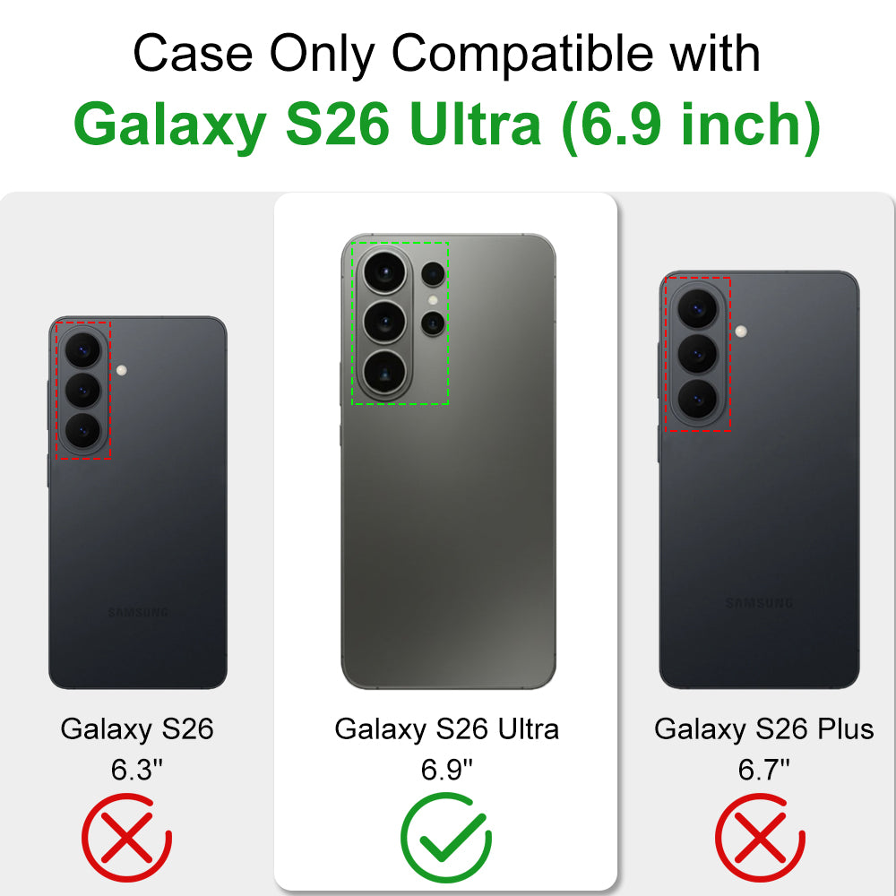 MALEWOLF Case for Samsung Galaxy S26 Ultra with Stand, Compatible with Magsafe, Mil-Grade Shockproof Protection & Non-Slip Matte Cover Phone Case for Galaxy S26 Ultra