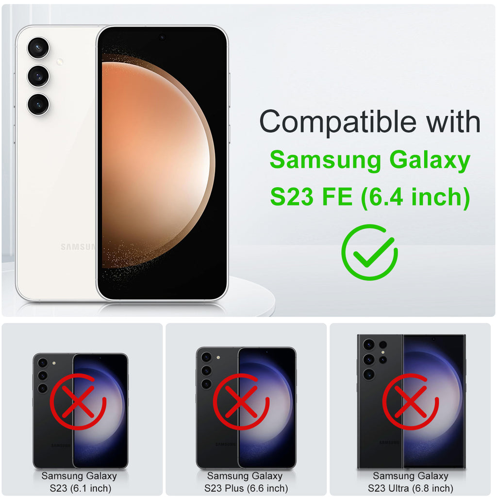MALEWOLF for Samsung Galaxy S23 FE Case Compatible with Magsafe, Color Hybrid Design Shockproof Protection with Anti-Slip Grip, Magnetic Translucent Phone Case for Galaxy S23 FE