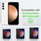 MALEWOLF for Samsung Galaxy S23 FE Case Compatible with Magsafe, Color Hybrid Design Shockproof Protection with Anti-Slip Grip, Magnetic Translucent Phone Case for Galaxy S23 FE